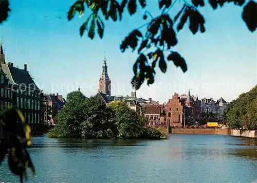 AK / Ansichtskarte Den_Haag Hofvijver Parlementsgebouwen Jacobuskerk Den_Haag