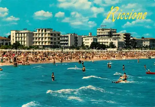 AK / Ansichtskarte Riccione Alberghi el mare Spiaggia Strand Hotels Riccione