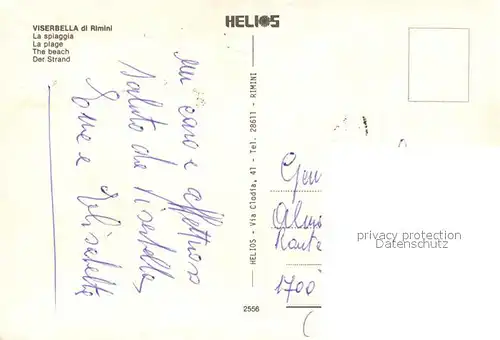 AK / Ansichtskarte Viserbella_di_Rimini La spiaggia Strand Viserbella_di_Rimini