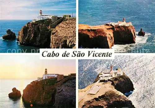 AK / Ansichtskarte Sagres_Algarve Cabo de Sao Vicente Leuchtturm Steilkueste Sagres Algarve