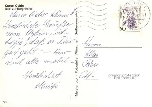 AK / Ansichtskarte Oybin Blick zur Bergkirche Oybin