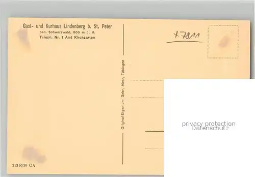 AK / Ansichtskarte Peter_Schwarzwald_St Gasthaus Lindenberg Peter_Schwarzwald_St