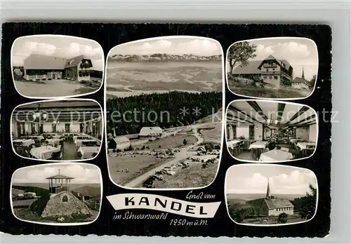 AK / Ansichtskarte Kandel_Breisgau Berggasthof Kandelhof Fliegeraufnahme Kapelle Kandel Breisgau