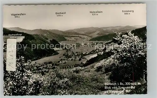 AK / Ansichtskarte Bleibach Gschaid Panorama Holzstein Bleibach