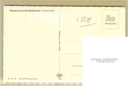 AK / Ansichtskarte Untersimonswald Niederbruck Untersimonswald