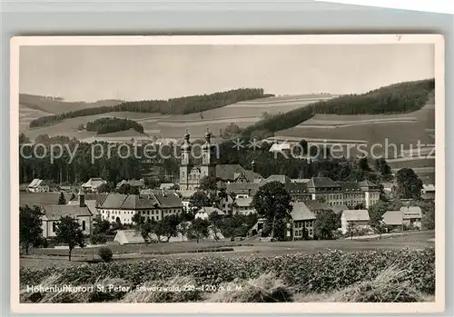 AK / Ansichtskarte St_Peter_Schwarzwald Kirche Panorama St_Peter_Schwarzwald