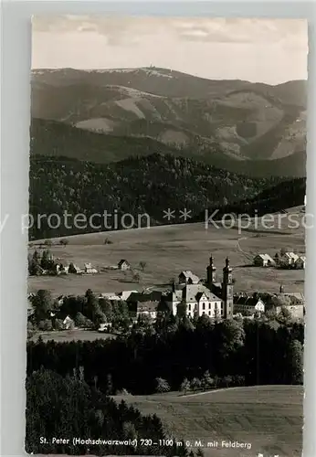 AK / Ansichtskarte St_Peter_Schwarzwald Kirche Panorama St_Peter_Schwarzwald