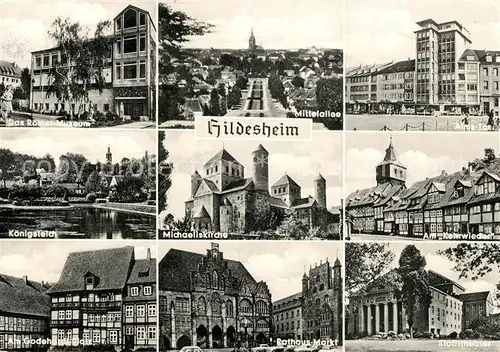 AK / Ansichtskarte Hildesheim Roemer Museum Godehardsplatz Mittelallee Kehrwieder Hildesheim