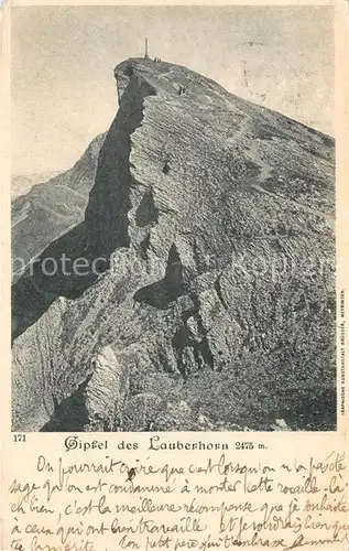 AK / Ansichtskarte Lauberhorn Gipfel Lauberhorn