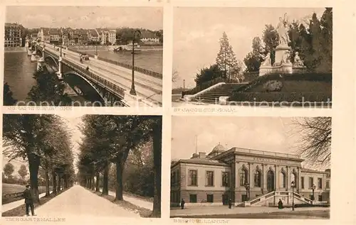 AK / Ansichtskarte Basel_BS Johanniterbruecke Tiergartenallee St. Jakobsdenkmal Bernoullianum Basel_BS