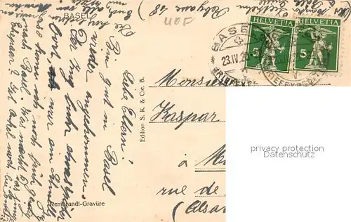 AK / Ansichtskarte Basel_BS Johanniterbruecke Tiergartenallee St. Jakobsdenkmal Bernoullianum Basel_BS