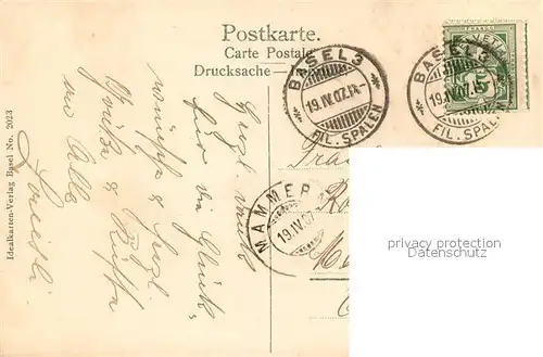 AK / Ansichtskarte Basel_BS Blick von der Pfalz auf Rheinbruecken rheinabwaerts Basel_BS