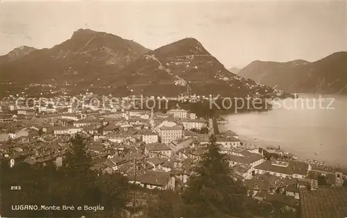 AK / Ansichtskarte Lugano_TI Monte Bre e Boglia Lugano_TI