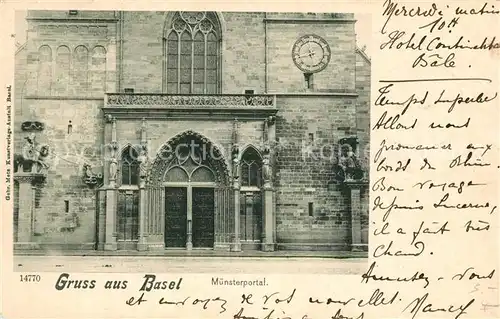 AK / Ansichtskarte Basel_BS Muensterportal Basel_BS