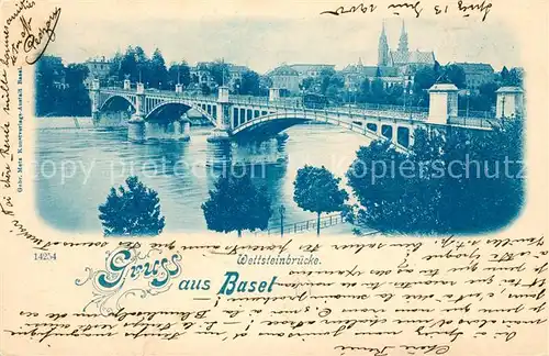 AK / Ansichtskarte Basel_BS Wettsteinbruecke Basel_BS
