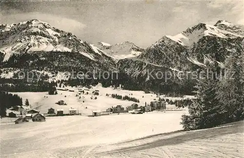 AK / Ansichtskarte Lenzerheide_GR Skigebiet mit Lenzerhorn Lenzerheide GR