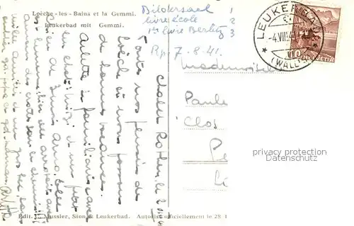 AK / Ansichtskarte Loeche les Bains et la Gemmi  Loeche les Bains