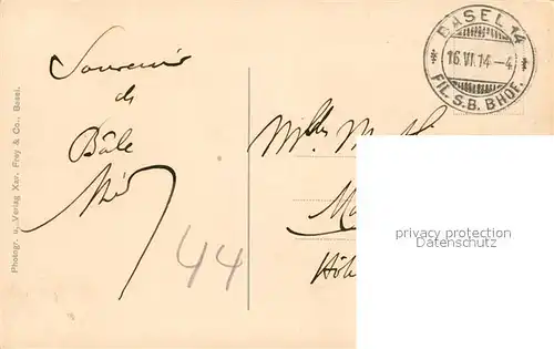 AK / Ansichtskarte Basel_BS Barfuesserplatz mit Muenstertuermen Basel_BS