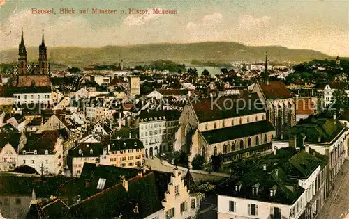 AK / Ansichtskarte Basel_BS mit Muenster und Historisches Museum Basel_BS