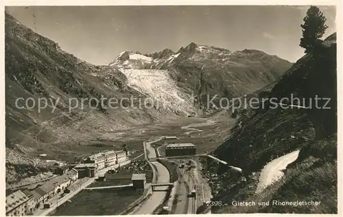 AK / Ansichtskarte Gletsch mit Rhonegletscher Gletsch