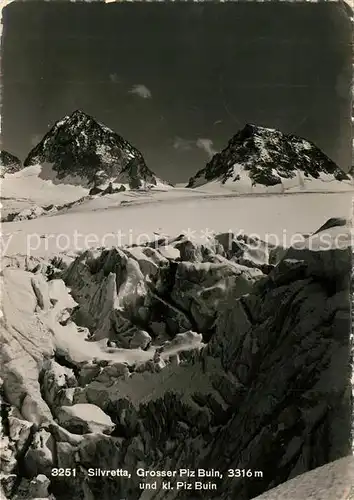 AK / Ansichtskarte Silvretta Grosser und kleiner Piz Buin  Silvretta