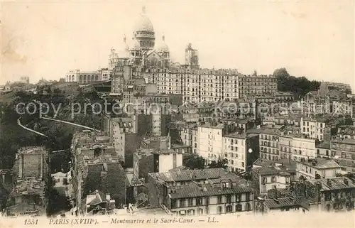 AK / Ansichtskarte Paris Montmartre et le Sacre Coeur Paris