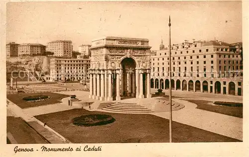 AK / Ansichtskarte Genova_Genua_Liguria Monumento ai Caduti Genova_Genua_Liguria