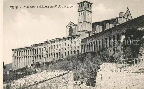 AK / Ansichtskarte Assisi_Umbria Convento e Chiesa di San Francesco Assisi Umbria
