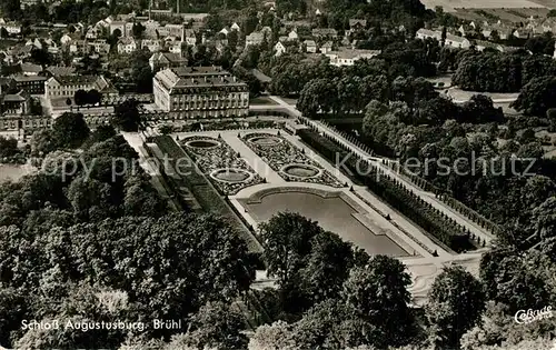 AK / Ansichtskarte Bruehl_Rheinland Schloss Augustusburg Fliegeraufnahme Bruehl_Rheinland