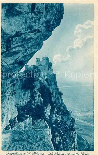 AK / Ansichtskarte San_Marino_Repubblica La Rocca vista dalla Rupe San_Marino_Repubblica