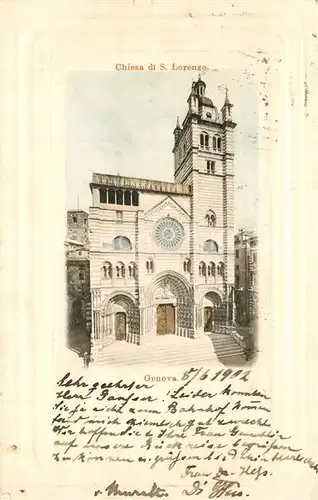 AK / Ansichtskarte Genova_Genua_Liguria Chiesa di San Lorenzo Genova_Genua_Liguria