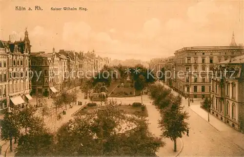 AK / Ansichtskarte Koeln_Rhein Kaiser Wilhelm Ring Denkmal Koeln_Rhein