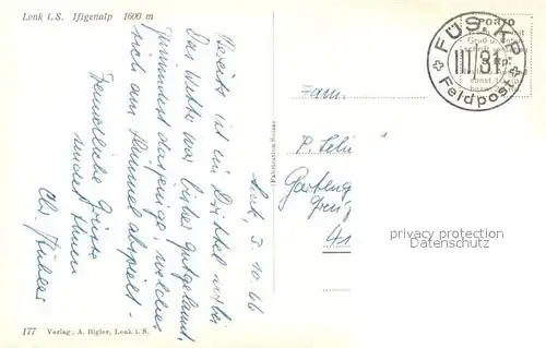 AK / Ansichtskarte Lenk_Simmental Landschaftspanorama Ifigenalp Alpen Lenk Simmental