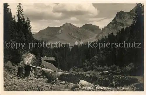 AK / Ansichtskarte Adelboden Landschaftspanorama mit Rehardtbruecke Bonderspitze Berner Alpen Adelboden