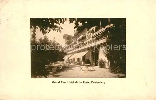 AK / Ansichtskarte Beatenberg Grand Parc Hotel de la Poste Beatenberg