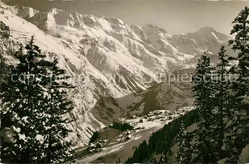 AK / Ansichtskarte Muerren_BE Talblick Alpenpanorama Berner Alpen Muerren_BE