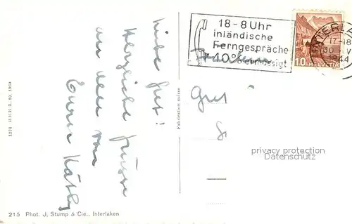 AK / Ansichtskarte Interlaken_BE Gesamtansicht mit Blick zur Jungfrau Berner Alpen Interlaken_BE