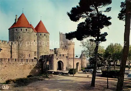 AK / Ansichtskarte Carcassonne La Cite Les Tours et la Porte Narbonnaise et la Tour du Treseau Carcassonne