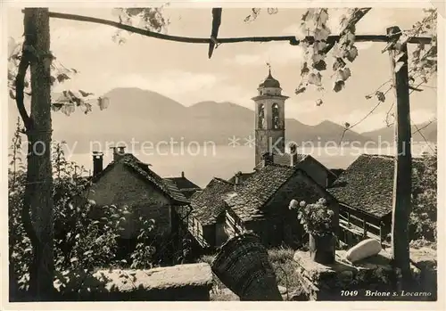 AK / Ansichtskarte Brione Ortsmotiv mit Kirche Lago Maggiore Alpen Brione