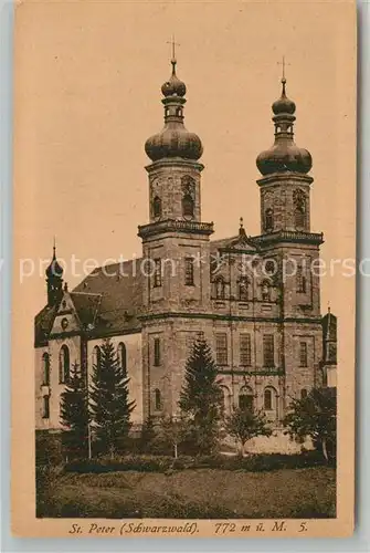 AK / Ansichtskarte Peter_Schwarzwald_St Wallfahrtskirche Peter_Schwarzwald_St