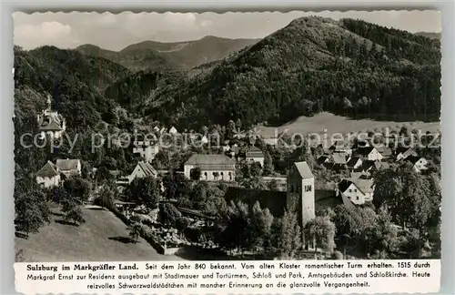 AK / Ansichtskarte Sulzburg_Freiburg Panorama Kirche Sulzburg Freiburg