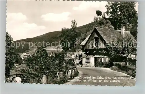 AK / Ansichtskarte Simonswaeldertal Romantischer Winkel an der Gutach Simonswaeldertal