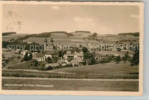 AK / Ansichtskarte Peter_Schwarzwald_St Panorama Wallfahrtskirche Peter_Schwarzwald_St
