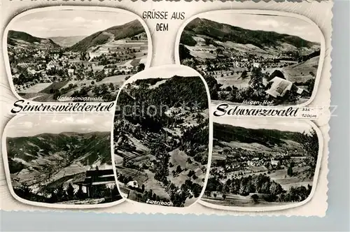 AK / Ansichtskarte Simonswaeldertal Hugenhof Zweribach Panorama Simonswaeldertal