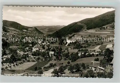 AK / Ansichtskarte Simonswaeldertal Untersimonswald Panorama Kirche Simonswaeldertal