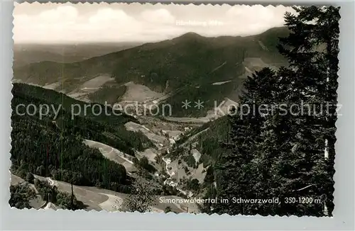 AK / Ansichtskarte Simonswaeldertal Panorama Simonswaeldertal