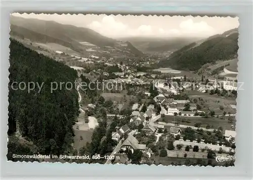 AK / Ansichtskarte Simonswaeldertal Fliegeraufnahme Simonswaeldertal