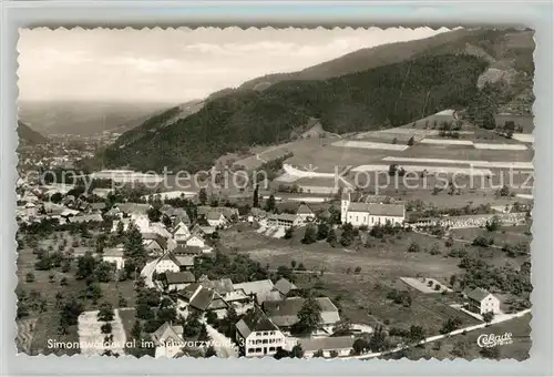 AK / Ansichtskarte Simonswaeldertal Fliegeraufnahme Kirche Simonswaeldertal