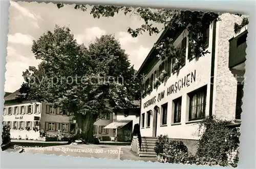 AK / Ansichtskarte Simonswaeldertal Gasthaus zum Hirschen Simonswaeldertal