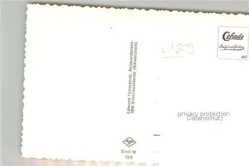 AK / Ansichtskarte Simonswaeldertal Gasthaus zum Hirschen Simonswaeldertal